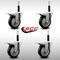 Service Caster 4'' SS Black Poly Swivel 3/4'' Expanding Stem Caster Set Total Lock Brake, 4PK SCC-SSEXTTL20S414-PPUB-BLK-34-4 - alternate 2